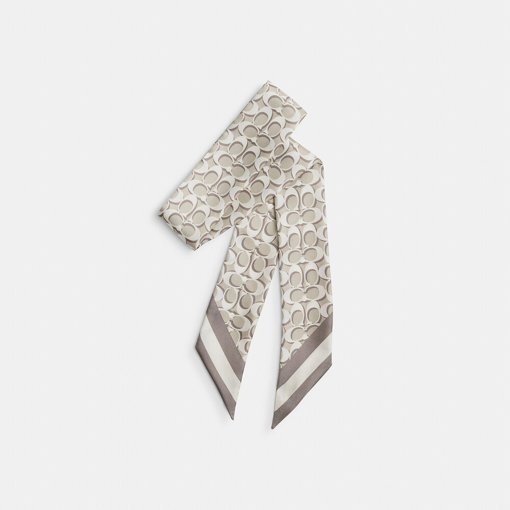 Coach Signature Silk Skinny Scarf